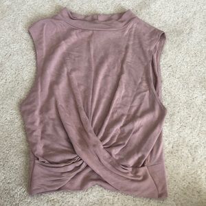 Dusty rose wrap top